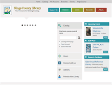 Tablet Screenshot of kingscountylibrary.org